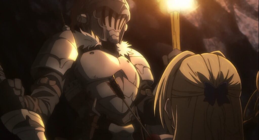 Goblin Slayer came and protected him