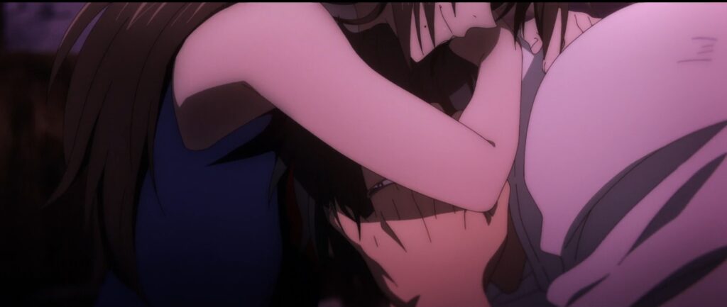 Rika comforted him