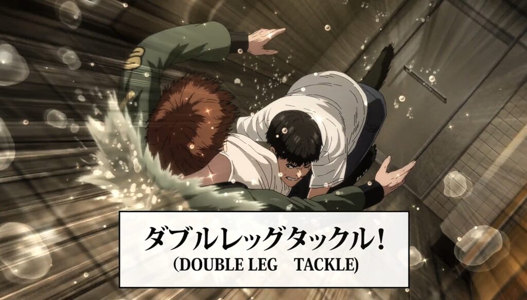 successful double-leg tackle