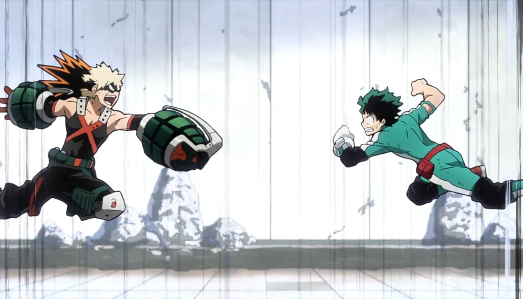 Bakugo faced Deku in battle