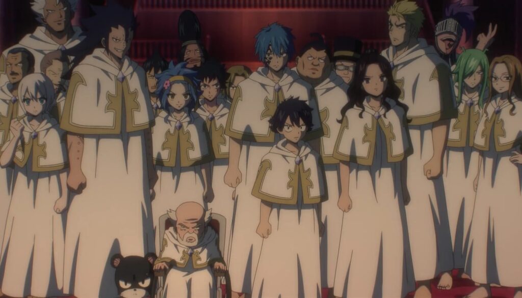 at the very last of Fairy Tail 100 Year Quest episode 8, a group of White Mage came face to face with team Natsu